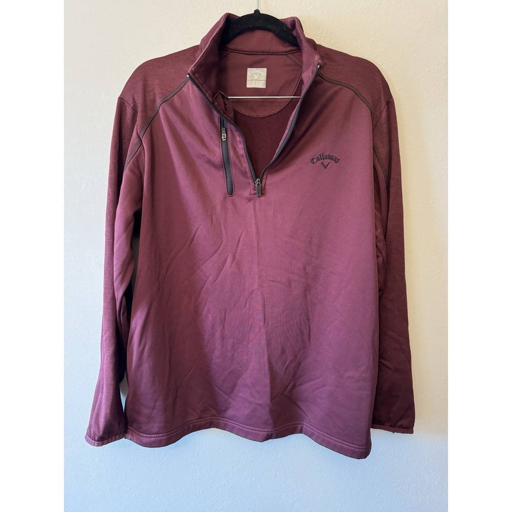 Unisex‎ Maroon Callaway Golf Pullover Size XL